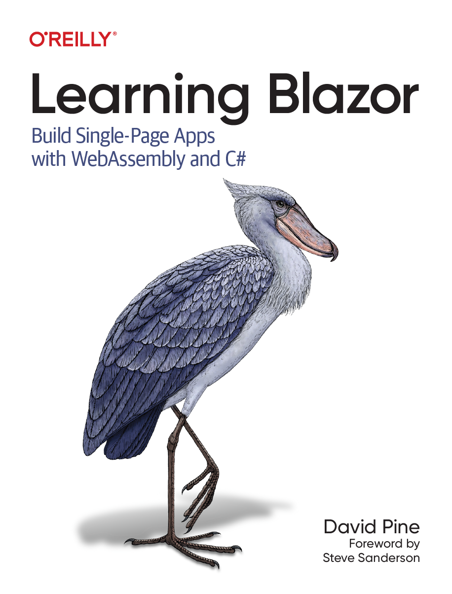 Visit Amazon.com for the Learning Blazor: Build Single-Page Apps with WebAssembly and C# by David Pine book.